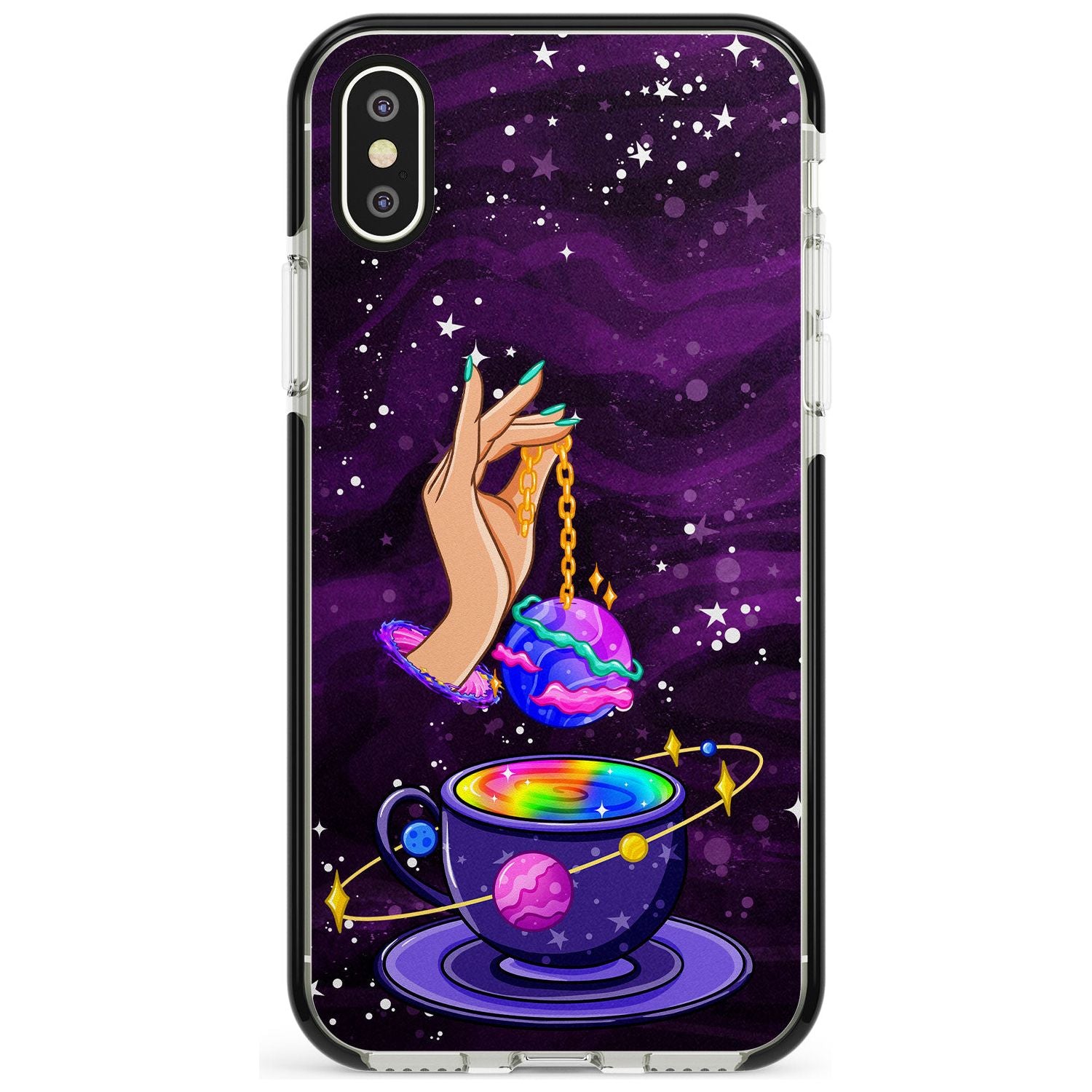 Space Tea Black Impact Phone Case for iPhone X XS Max XR