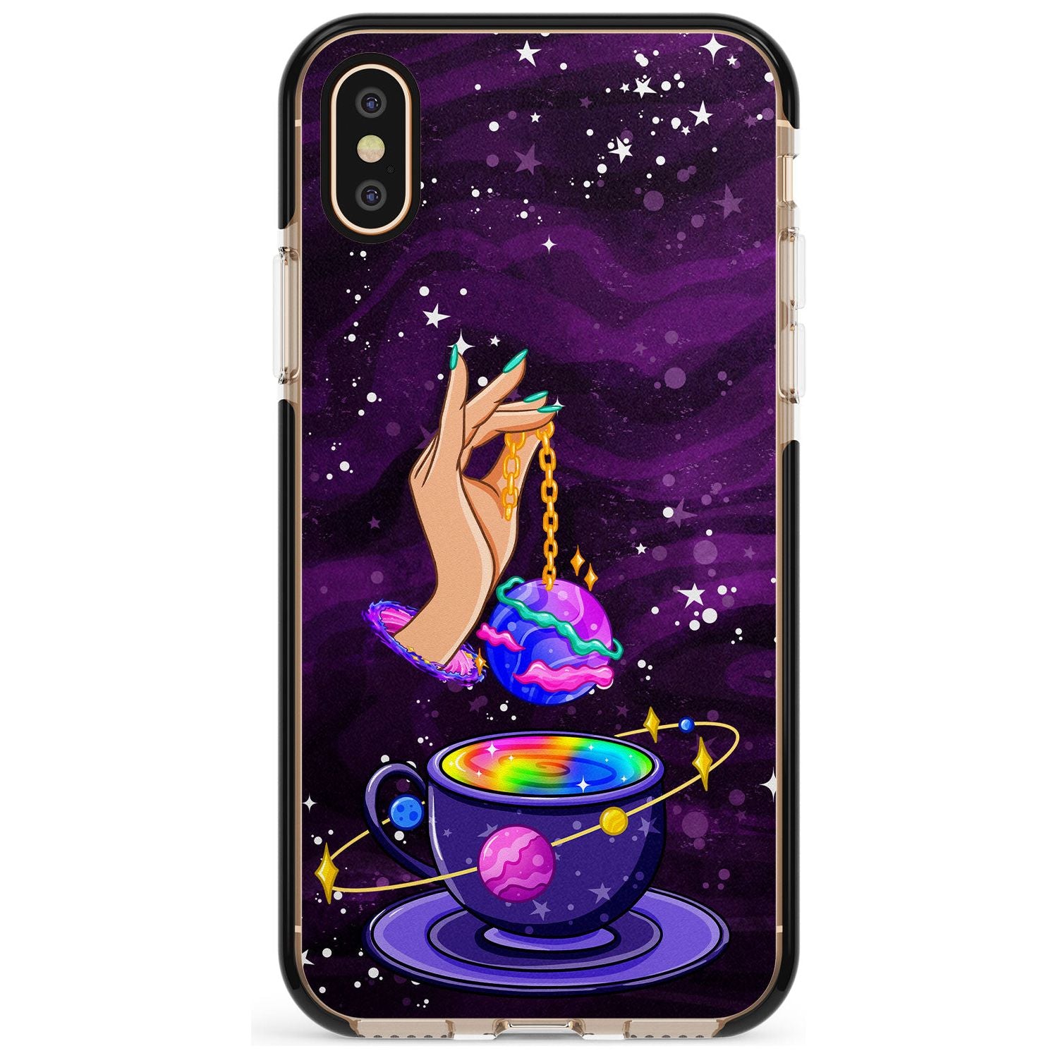 Space Tea Black Impact Phone Case for iPhone X XS Max XR