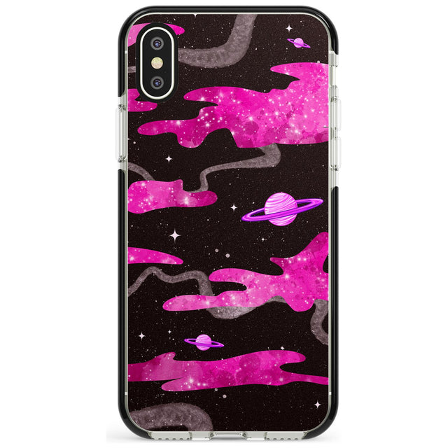 Pink Pattern Black Impact Phone Case for iPhone X XS Max XR