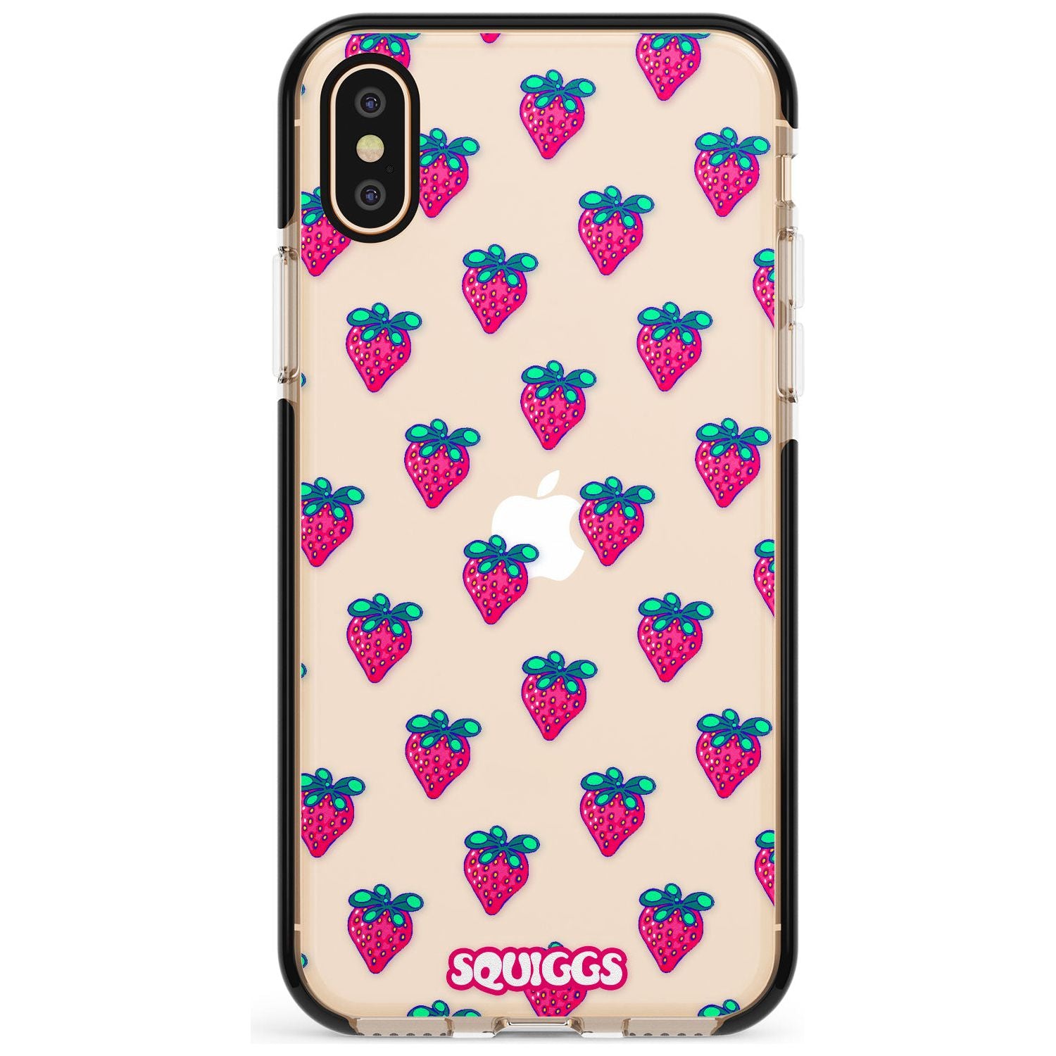 Strawberry Patch Pink Fade Impact Phone Case for iPhone X XS Max XR