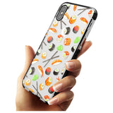 Sushi & Chopsticks Watercolour Pattern Black Impact Phone Case for iPhone X XS Max XR