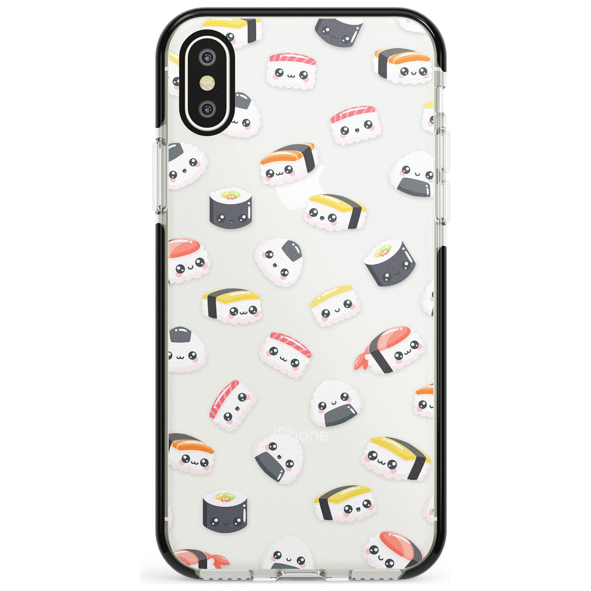 Kawaii Sushi & Rice iPhone Case  Black Impact Phone Case - Case Warehouse