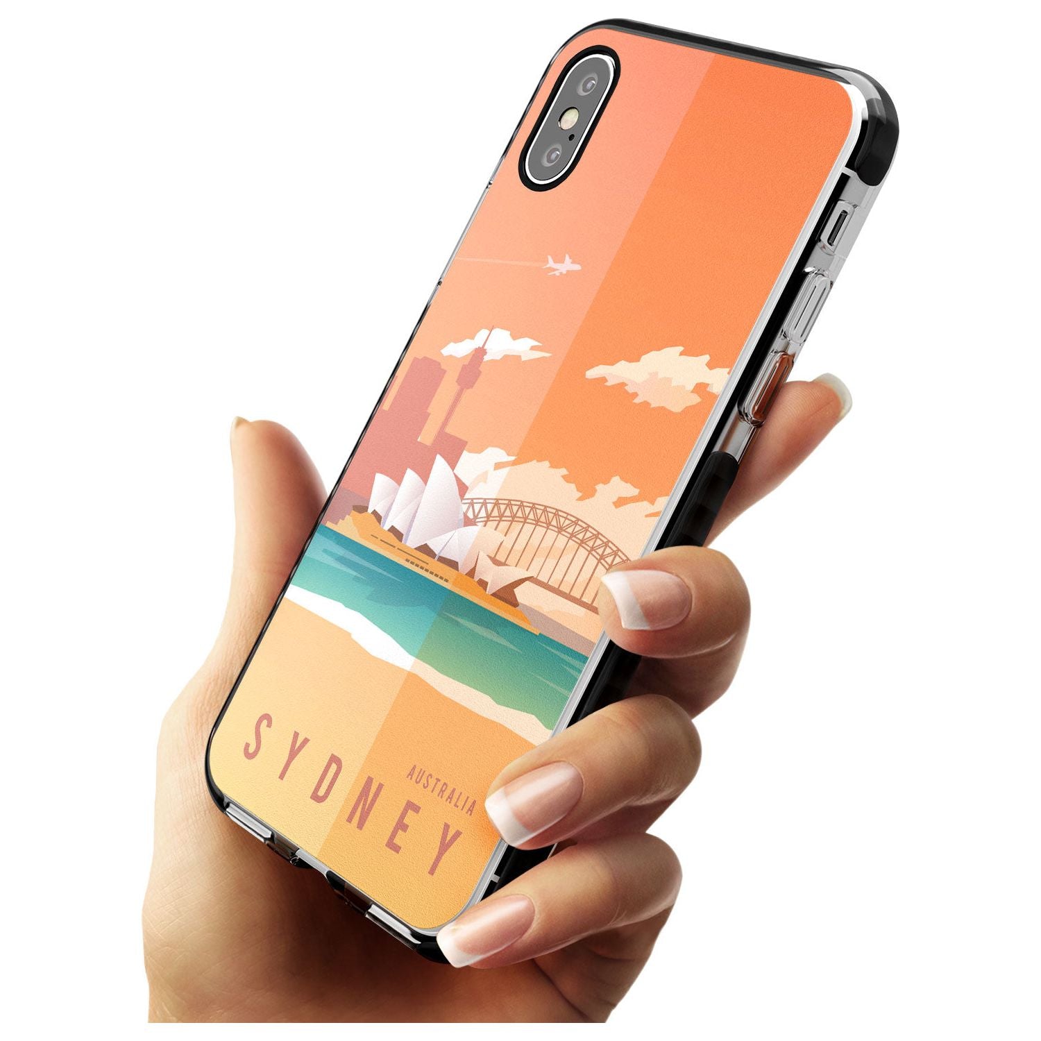 Vintage Travel Poster Sydney Black Impact Phone Case for iPhone X XS Max XR