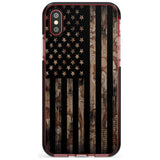 Desert Camo US Flag Black Impact Phone Case for iPhone X XS Max XR