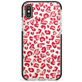 Heart Leopard Print Pink Fade Impact Phone Case for iPhone X XS Max XR