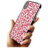 Heart Leopard Print Pink Fade Impact Phone Case for iPhone X XS Max XR