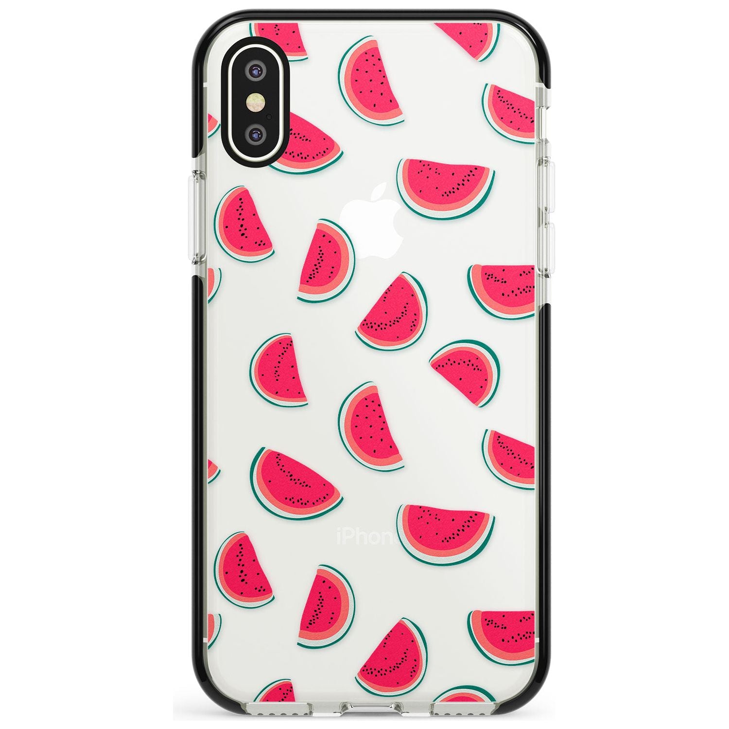 Watermelon Slices - Clear iPhone Case  Black Impact Phone Case - Case Warehouse
