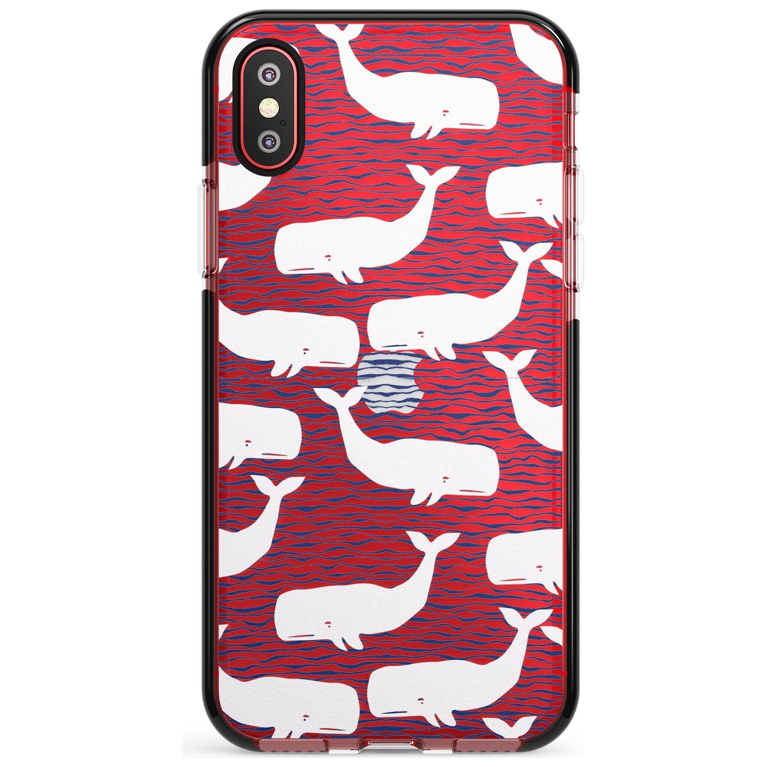 Cute Whales (Transparent) Pink Fade Impact Phone Case for iPhone X XS Max XR