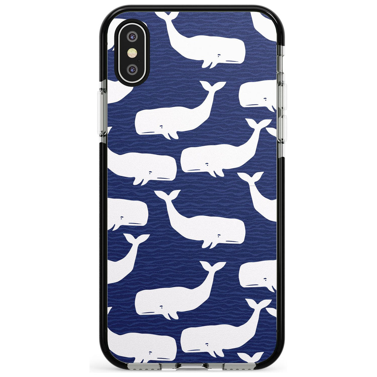 Cute Whales  Pink Fade Impact Phone Case for iPhone X XS Max XR