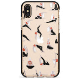 Yoga Poses Clear Pink Fade Impact Phone Case for iPhone X XS Max XR