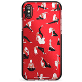 Yoga Poses Clear Pink Fade Impact Phone Case for iPhone X XS Max XR