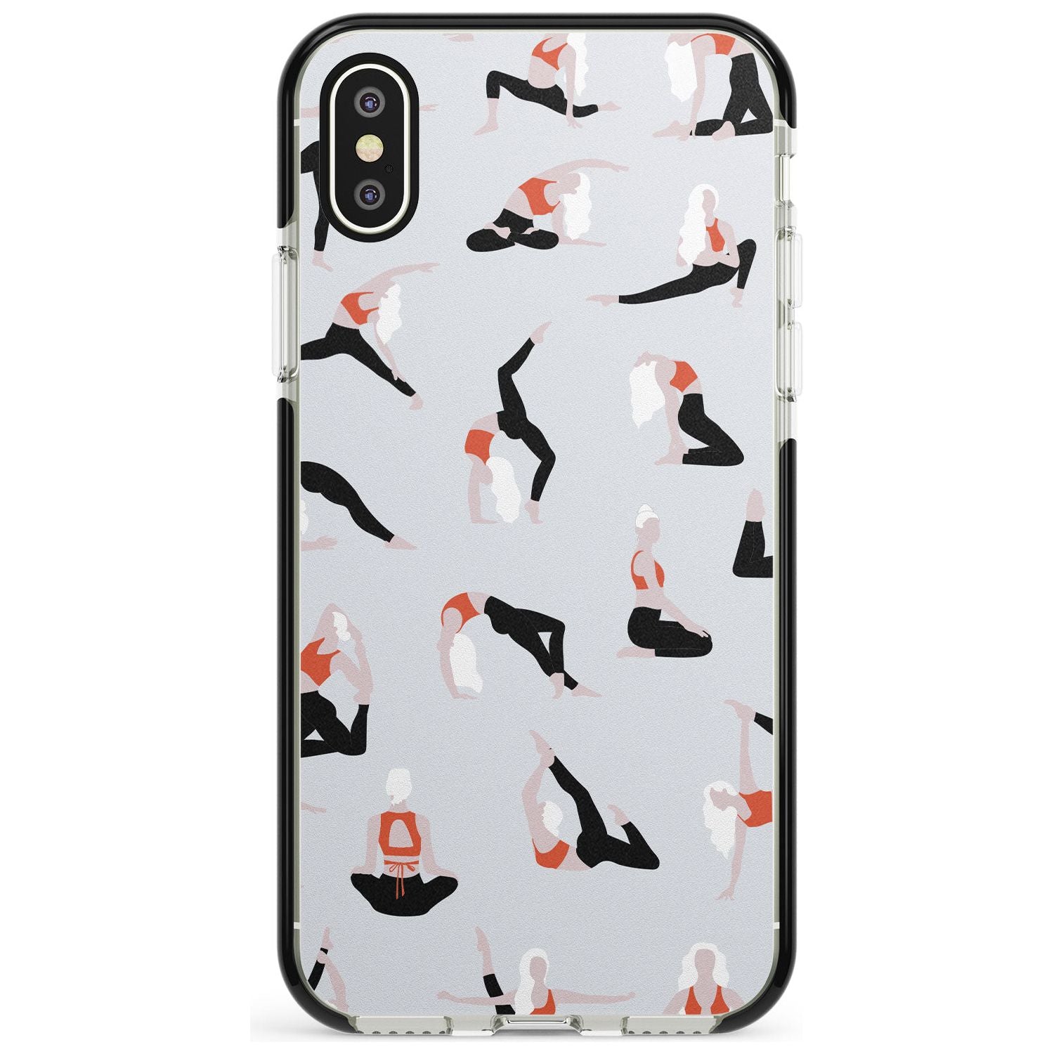 Yoga Poses Pink Fade Impact Phone Case for iPhone X XS Max XR