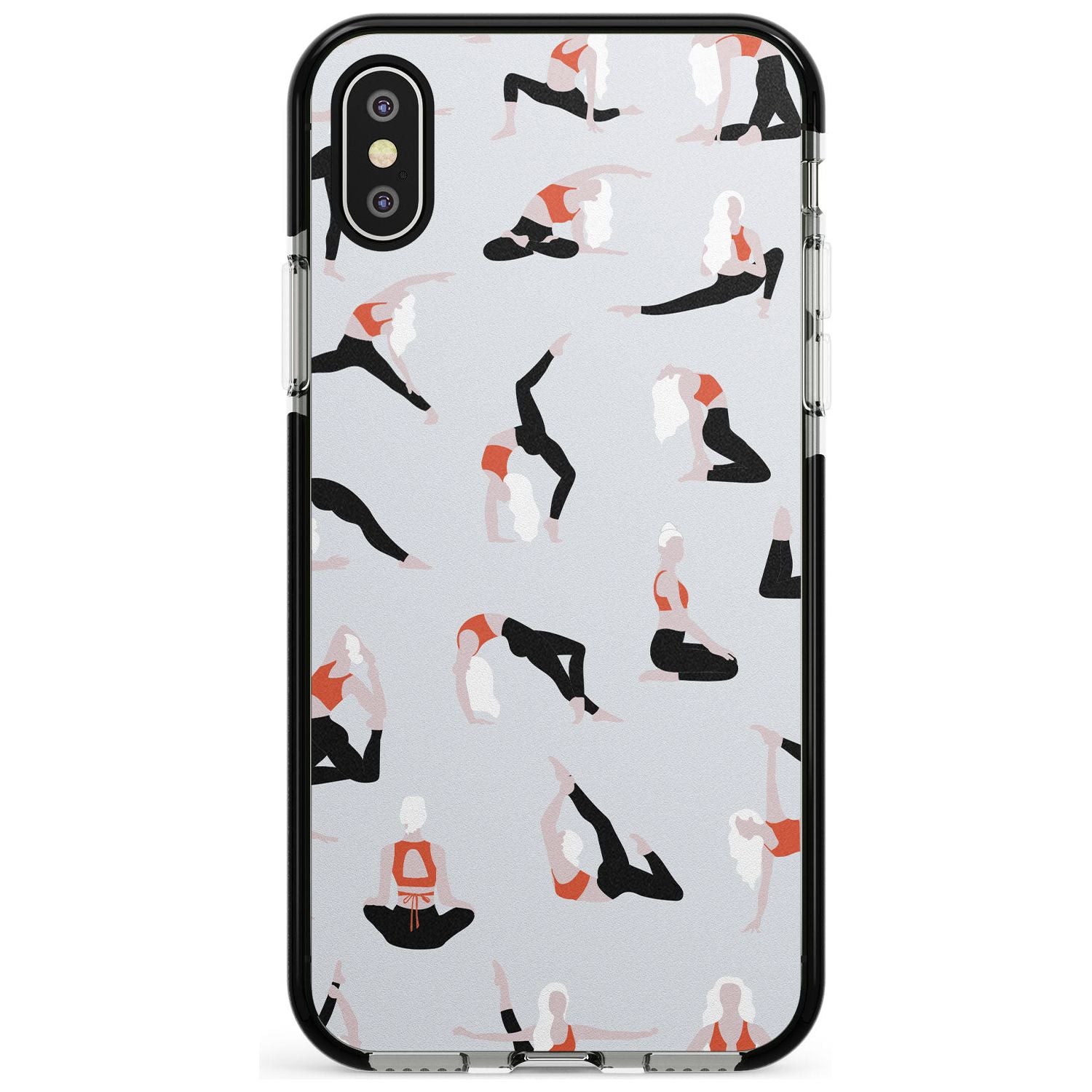 Yoga Poses Pink Fade Impact Phone Case for iPhone X XS Max XR