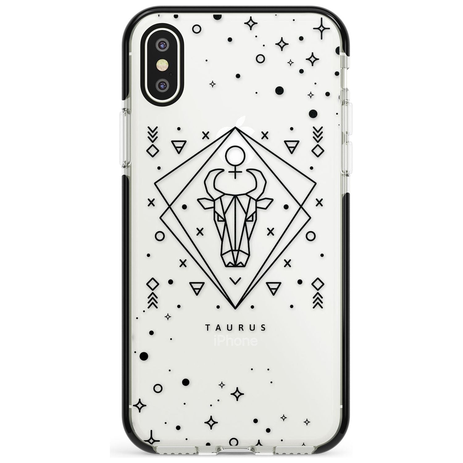 Taurus Emblem - Transparent Design Black Impact Phone Case for iPhone X XS Max XR