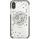 Pisces Emblem - Transparent Design Black Impact Phone Case for iPhone X XS Max XR