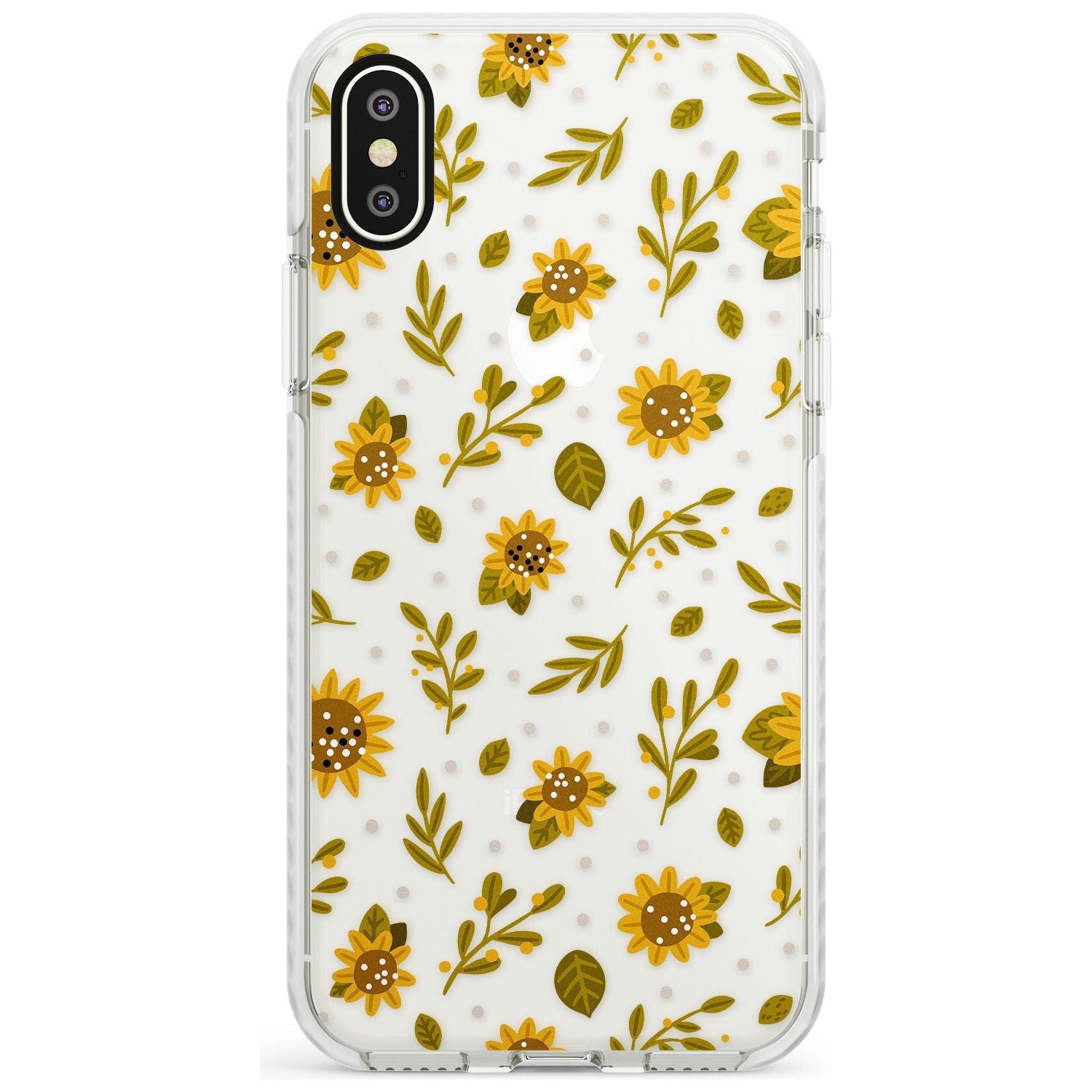 Sweet as Honey Patterns: Sunflowers (Clear) Impact Phone Case for iPhone X XS Max XR