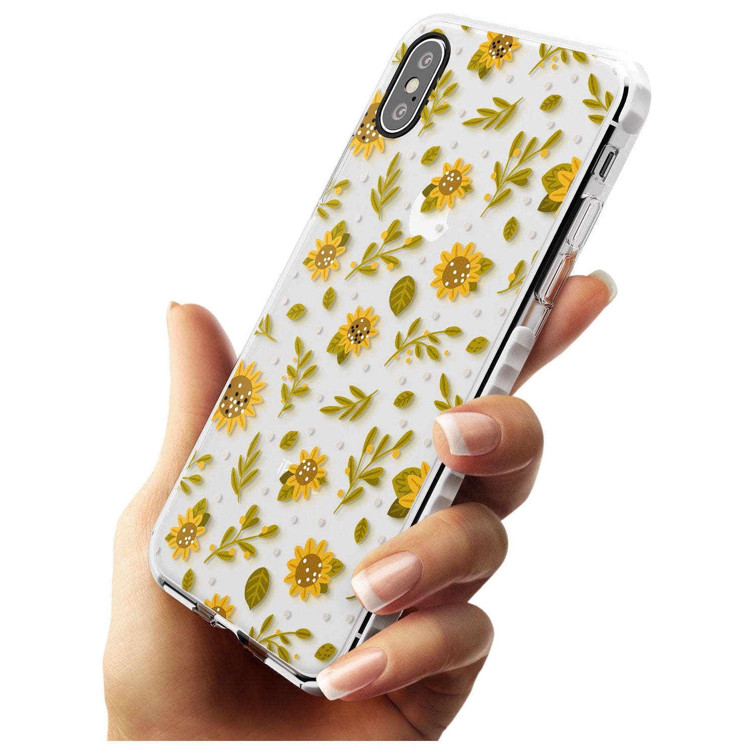 Sweet as Honey Patterns: Sunflowers (Clear) Impact Phone Case for iPhone X XS Max XR