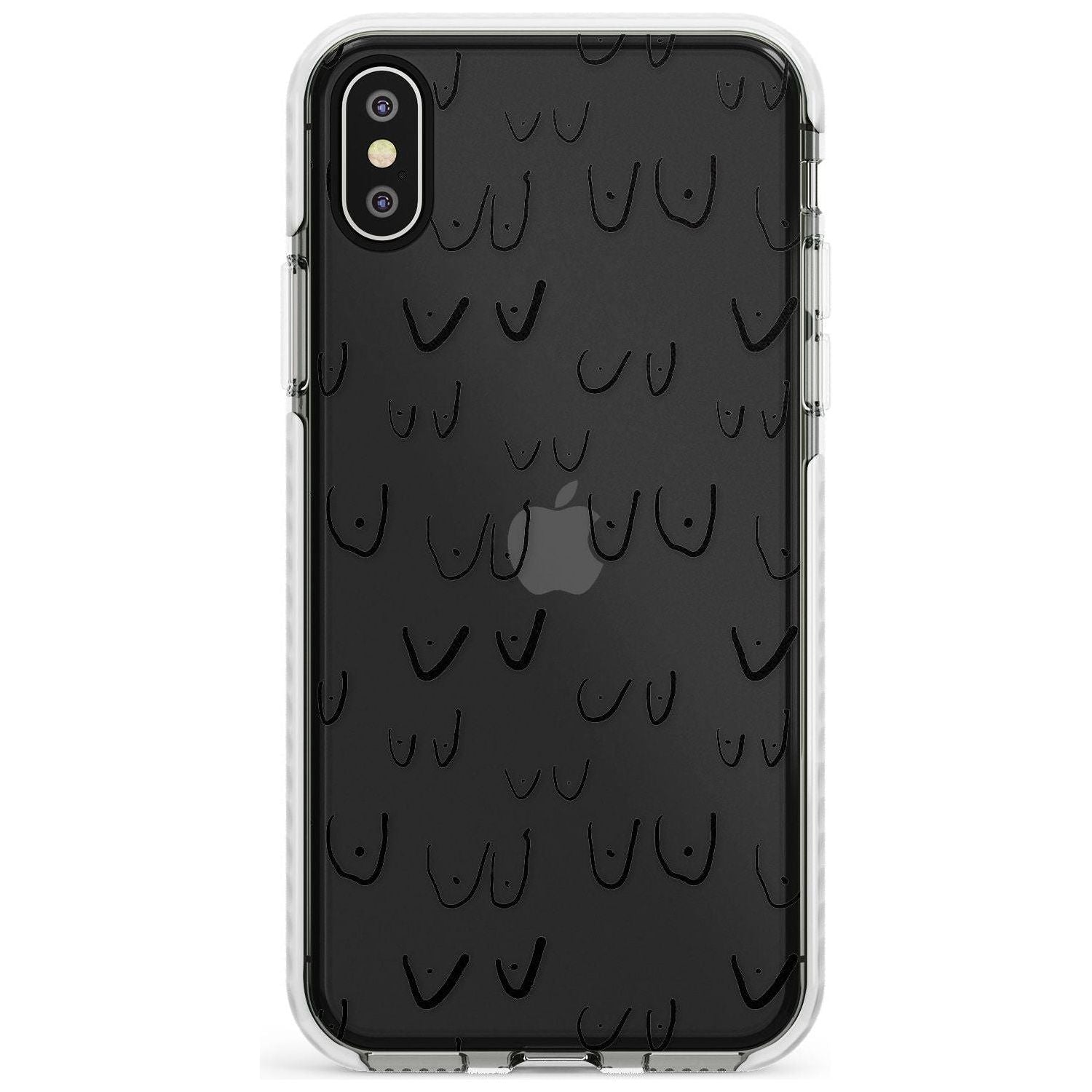 Boob Pattern (Black) Slim TPU Phone Case Warehouse X XS Max XR