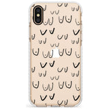 Boob Pattern (Black) Slim TPU Phone Case Warehouse X XS Max XR