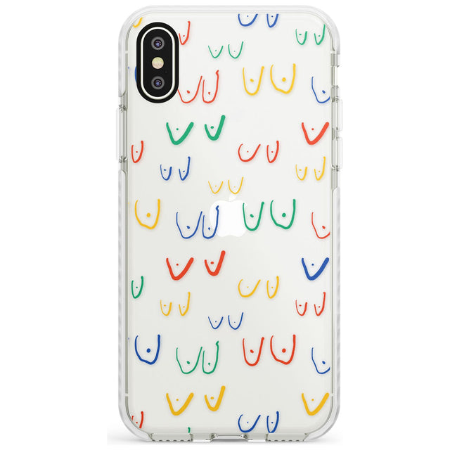 Boob Pattern (Mixed Colours) Slim TPU Phone Case Warehouse X XS Max XR