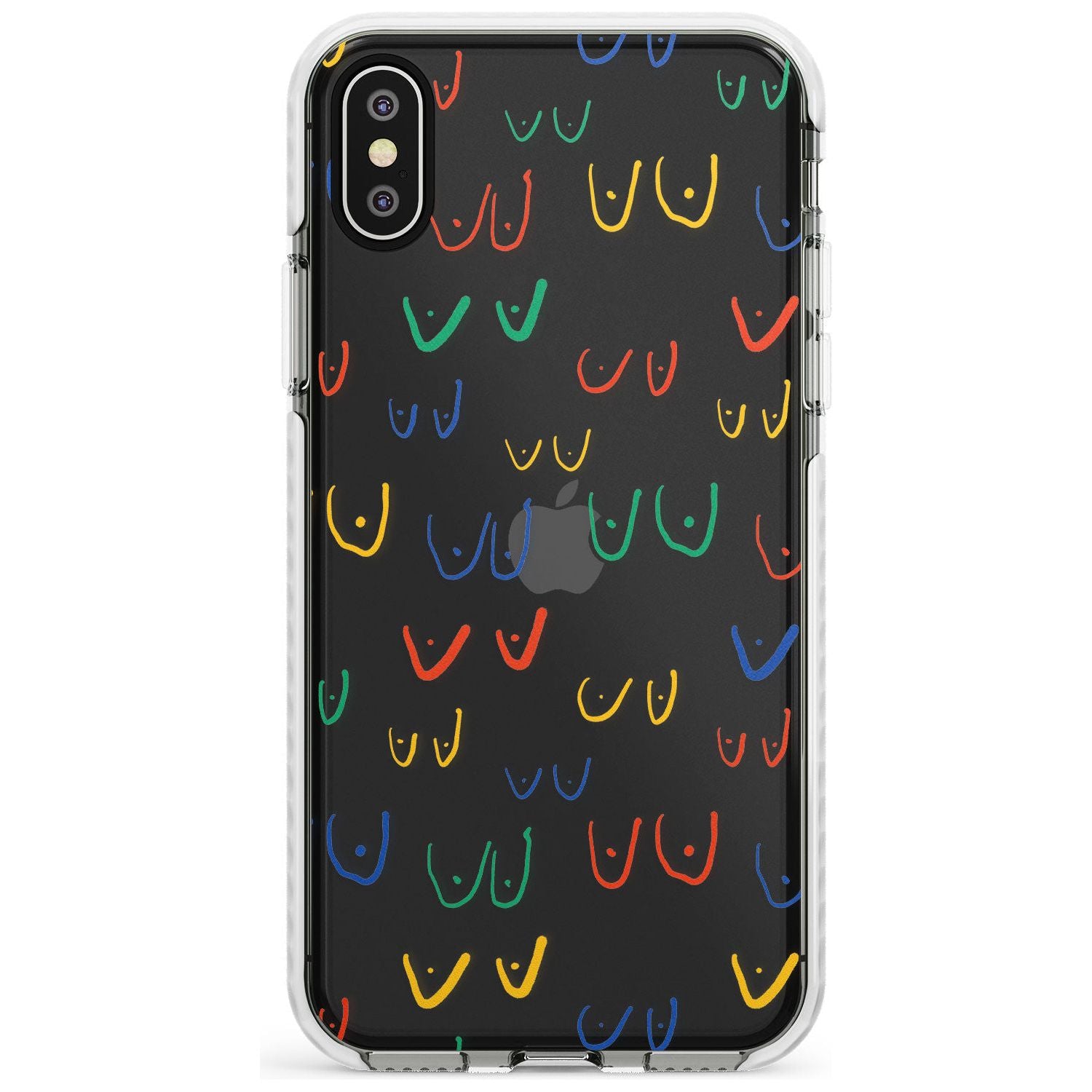 Boob Pattern (Mixed Colours) Slim TPU Phone Case Warehouse X XS Max XR