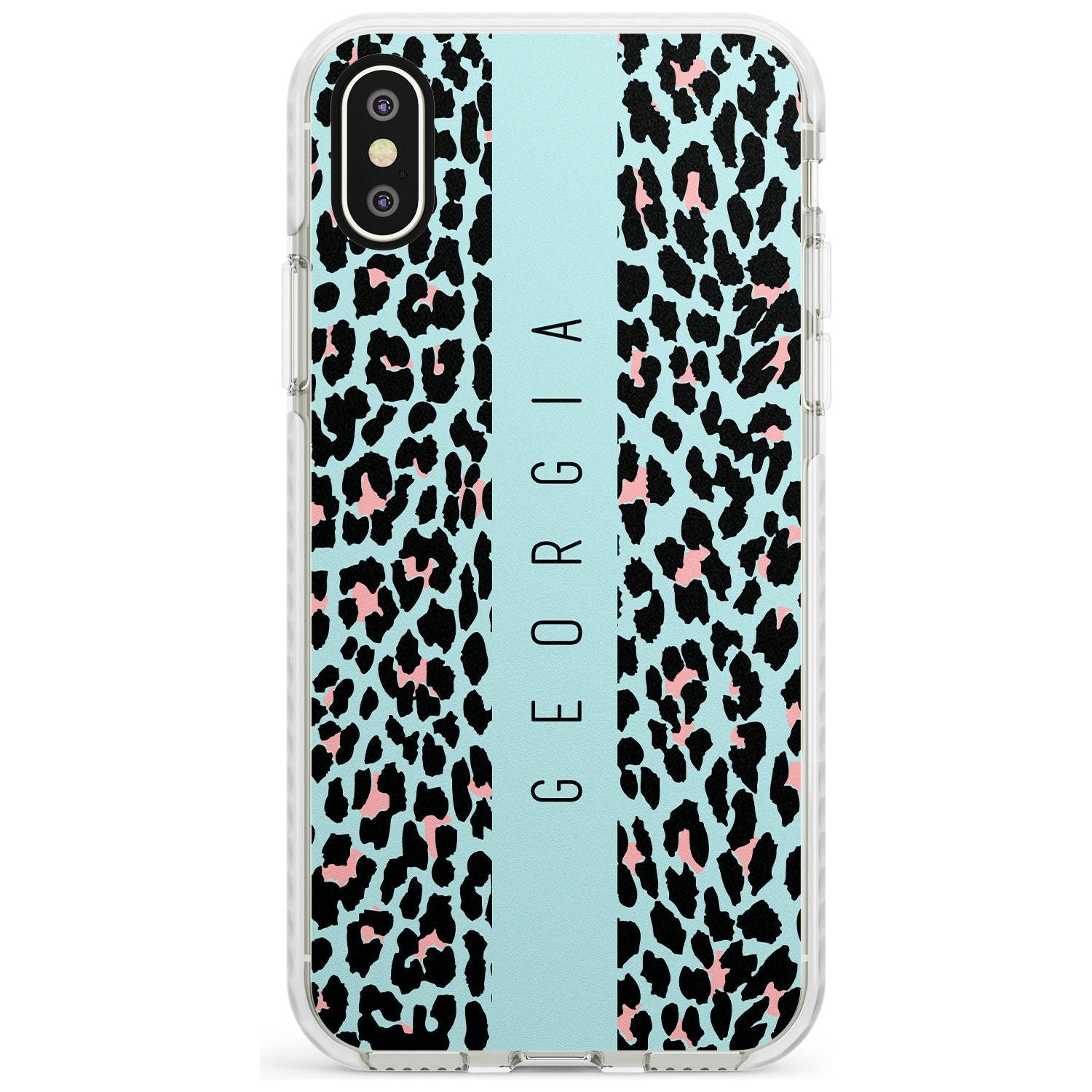 Custom Blue Leopard Spots iPhone Case  Impact Case Custom Phone Case - Case Warehouse
