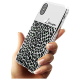 CustomSeafoam Green & Cursive Leopard Spots Impact Phone Case for iPhone X XS Max XR