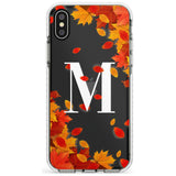 Personalised Monogram Autumn Leaves Impact Phone Case for iPhone X XS Max XR