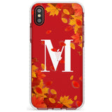 Personalised Monogram Autumn Leaves Impact Phone Case for iPhone X XS Max XR