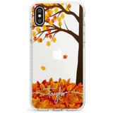 Personalised Autumn Leaves Impact Phone Case for iPhone X XS Max XR