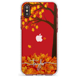 Personalised Autumn Leaves Impact Phone Case for iPhone X XS Max XR