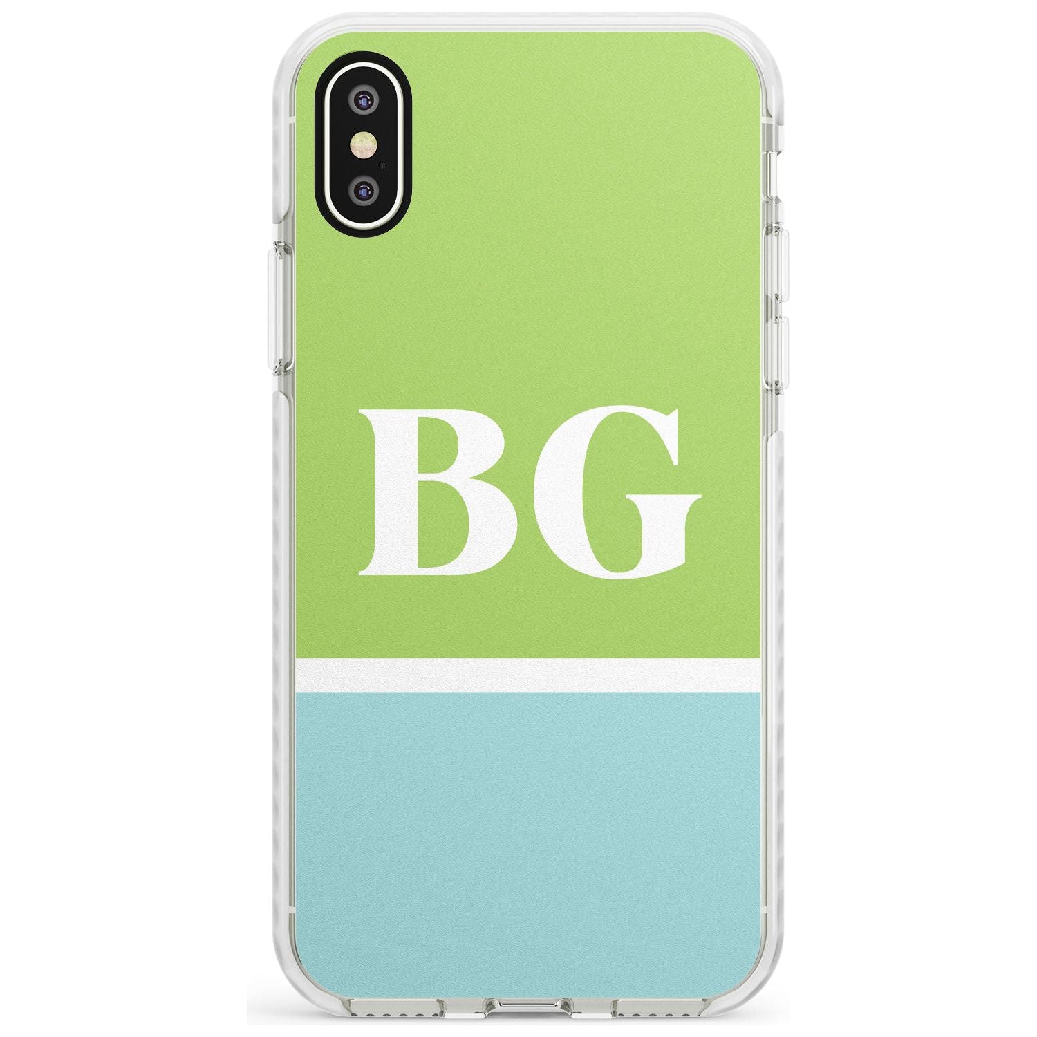 Colourblock: Green & Turquoise Impact Phone Case for iPhone X XS Max XR