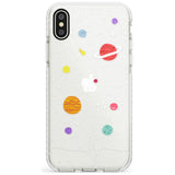 Custom Cute Cartoon Planets (Clear) Slim TPU Phone Case Warehouse X XS Max XR