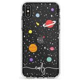 Custom Cute Cartoon Planets (Clear) Slim TPU Phone Case Warehouse X XS Max XR