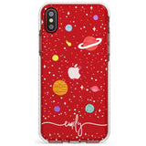 Custom Cute Cartoon Planets (Clear) Slim TPU Phone Case Warehouse X XS Max XR