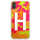 Bright Neon Camo Solid Monogram iPhone Case  Impact Case Custom Phone Case - Case Warehouse