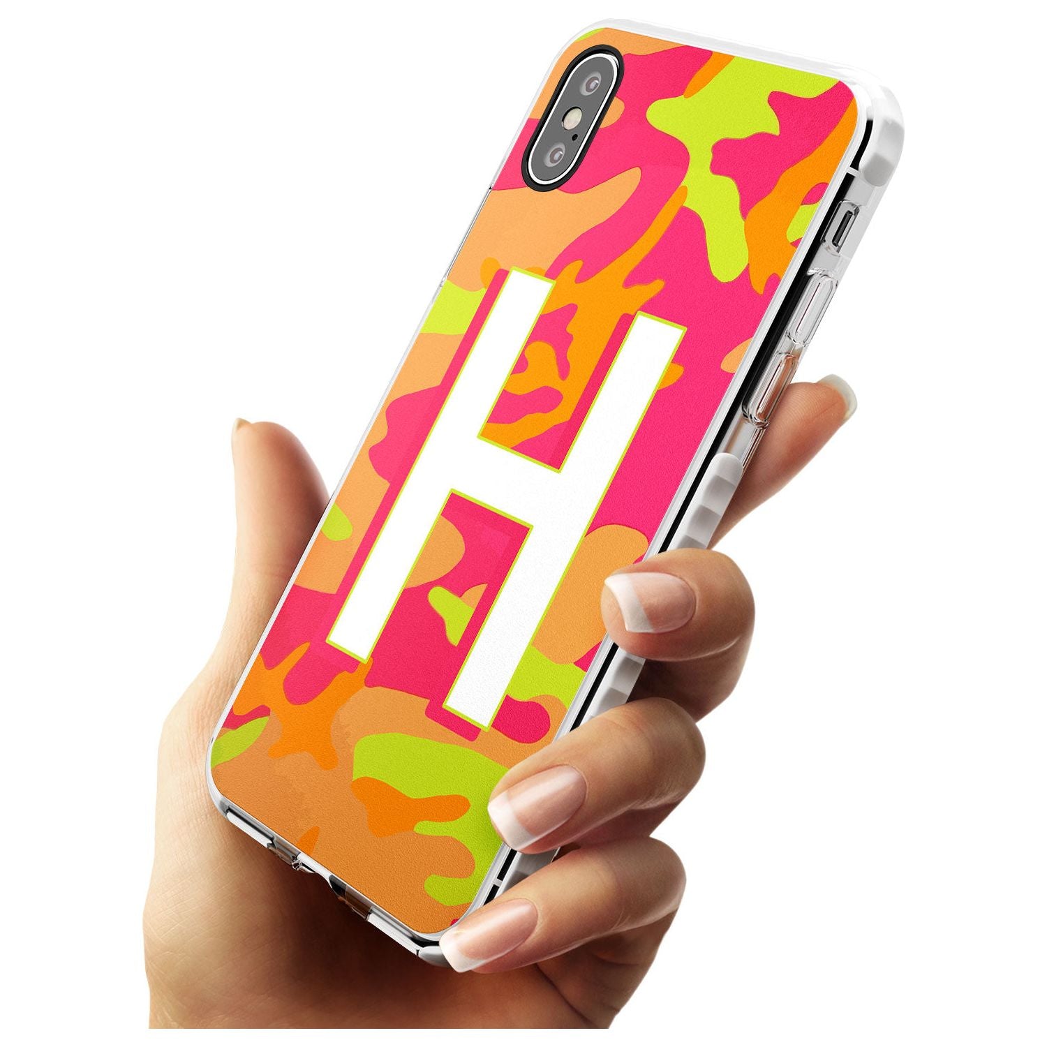 Bright Neon Camo Solid Monogram iPhone Case   Custom Phone Case - Case Warehouse