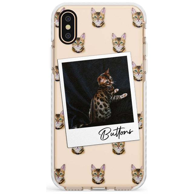 Personalised Bengal Cat Photo Impact Phone Case for iPhone X XS Max XR