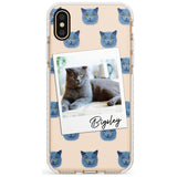 Personalised English Blue Cat Photo Impact Phone Case for iPhone X XS Max XR