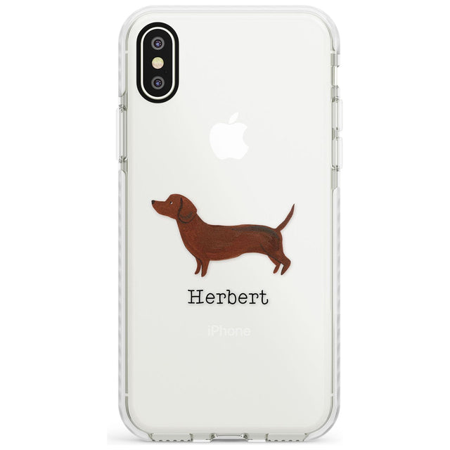 Hand Painted Sausage Dog Impact Phone Case for iPhone X XS Max XR