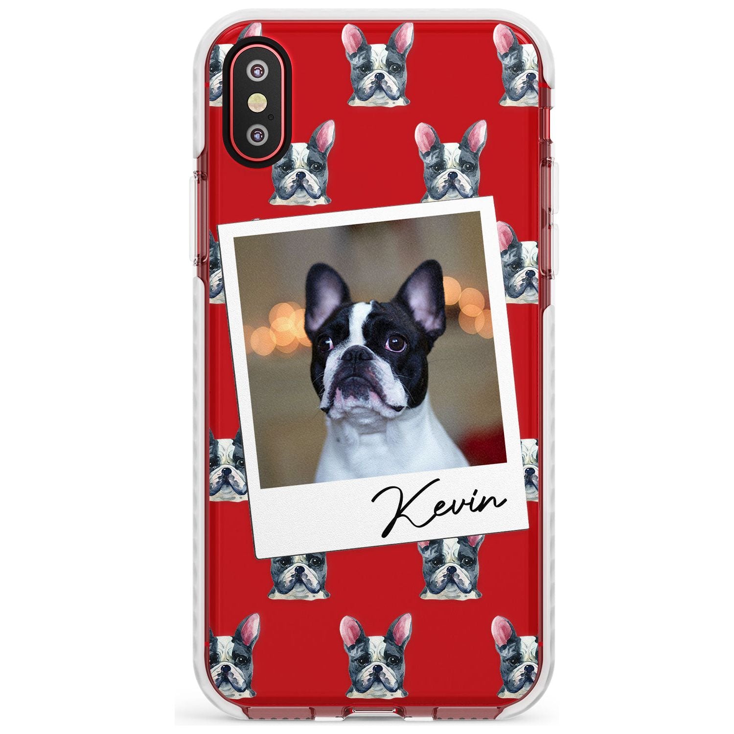 French Bulldog, Black & White - Custom Dog Photo Slim TPU Phone Case Warehouse X XS Max XR