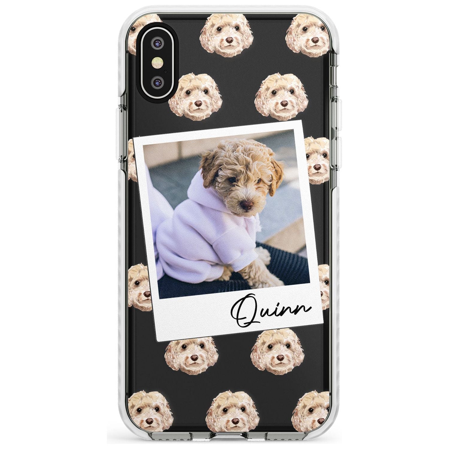 Cockapoo, Cream - Custom Dog Photo Slim TPU Phone Case Warehouse X XS Max XR