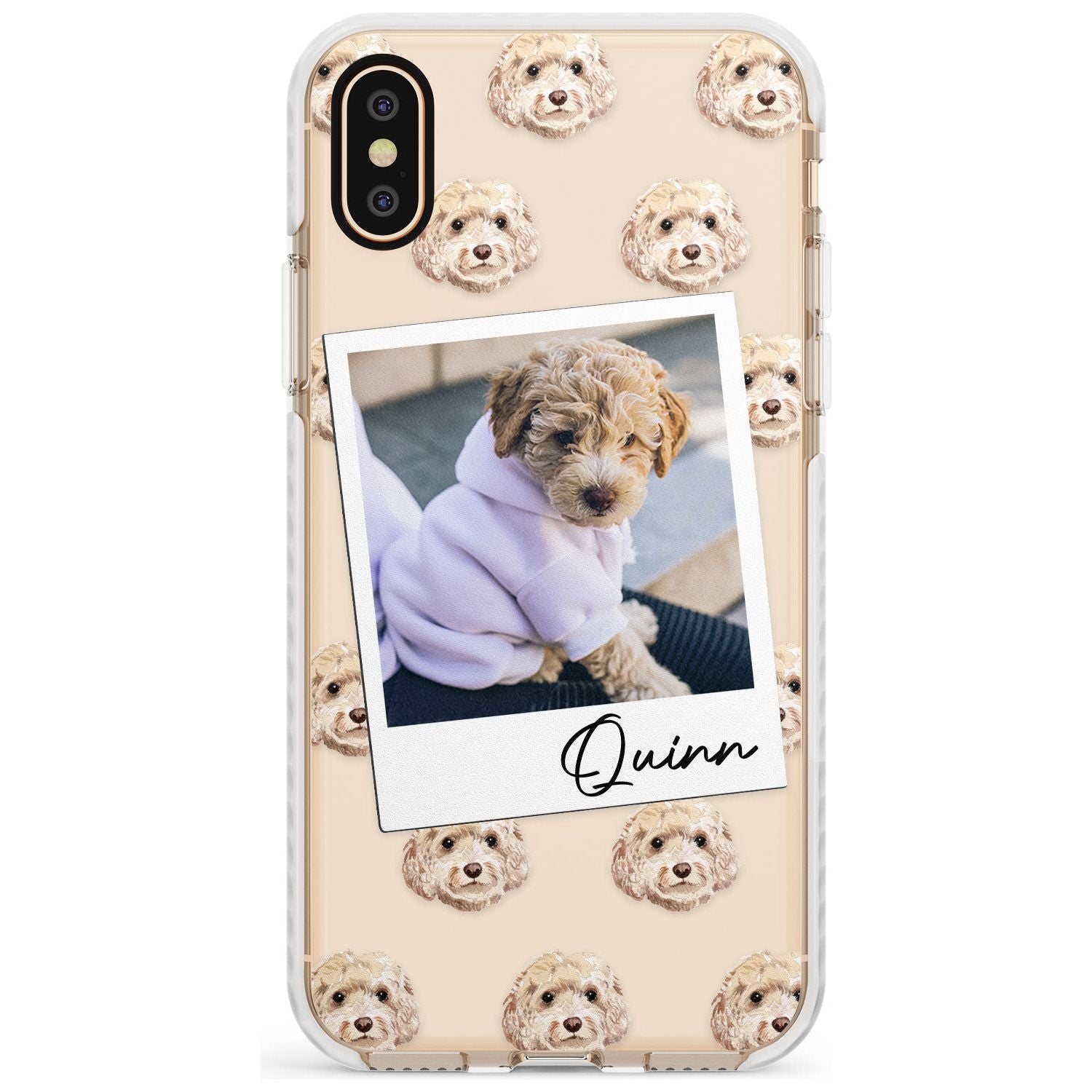 Cockapoo, Cream - Custom Dog Photo Slim TPU Phone Case Warehouse X XS Max XR