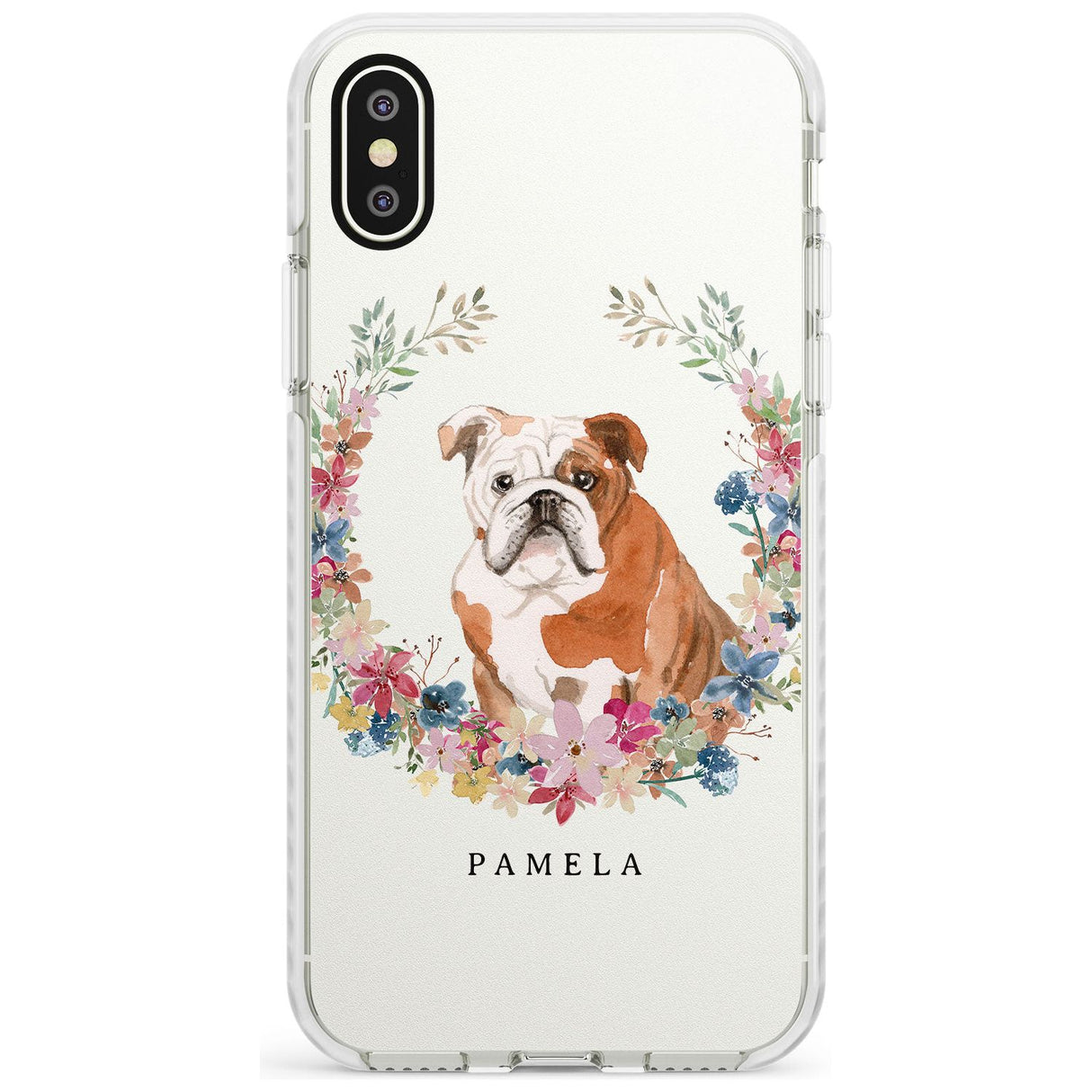 English Bulldog - Watercolour Dog Portrait Impact Phone Case for iPhone X XS Max XR