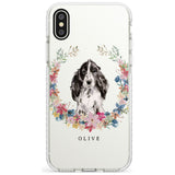 Black Cocker Spaniel - Watercolour Dog Portrait Impact Phone Case for iPhone X XS Max XR