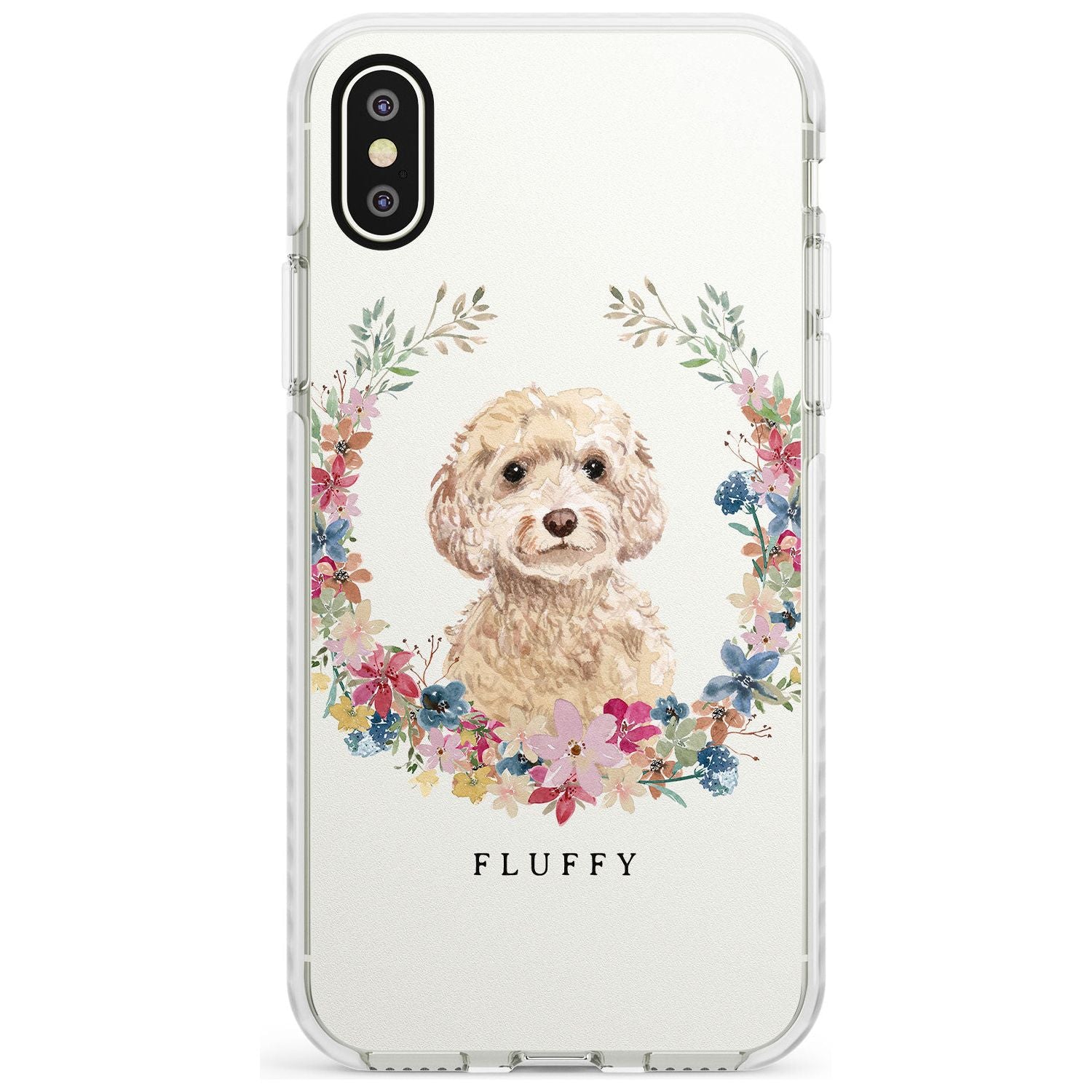 Champagne Cockapoo - Watercolour Dog Portrait Impact Phone Case for iPhone X XS Max XR