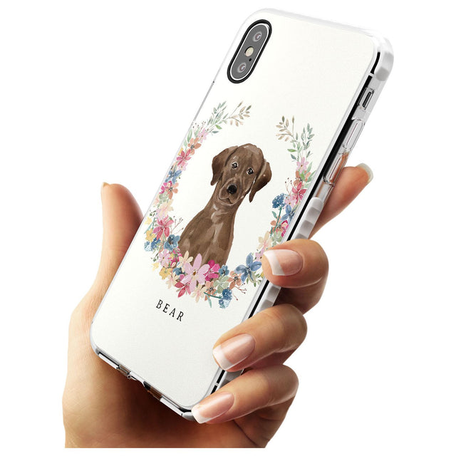 Chocolate Lab - Watercolour Dog Portrait Impact Phone Case for iPhone X XS Max XR