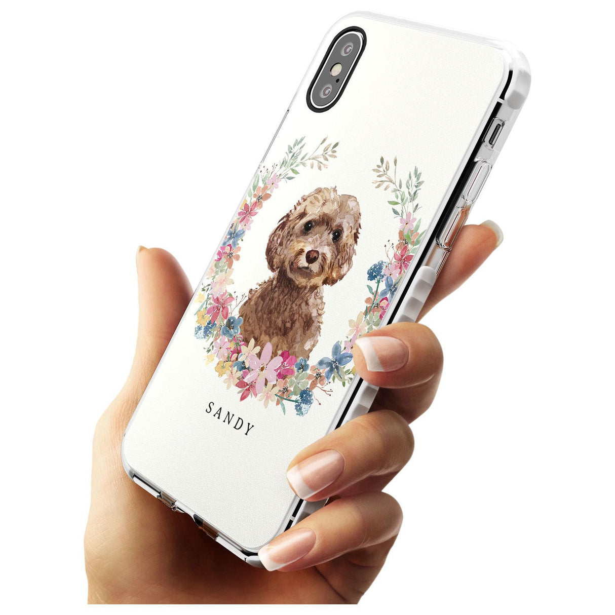 Brown Cockapoo - Watercolour Dog Portrait Impact Phone Case for iPhone X XS Max XR