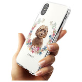 Brown Cockapoo - Watercolour Dog Portrait Impact Phone Case for iPhone X XS Max XR