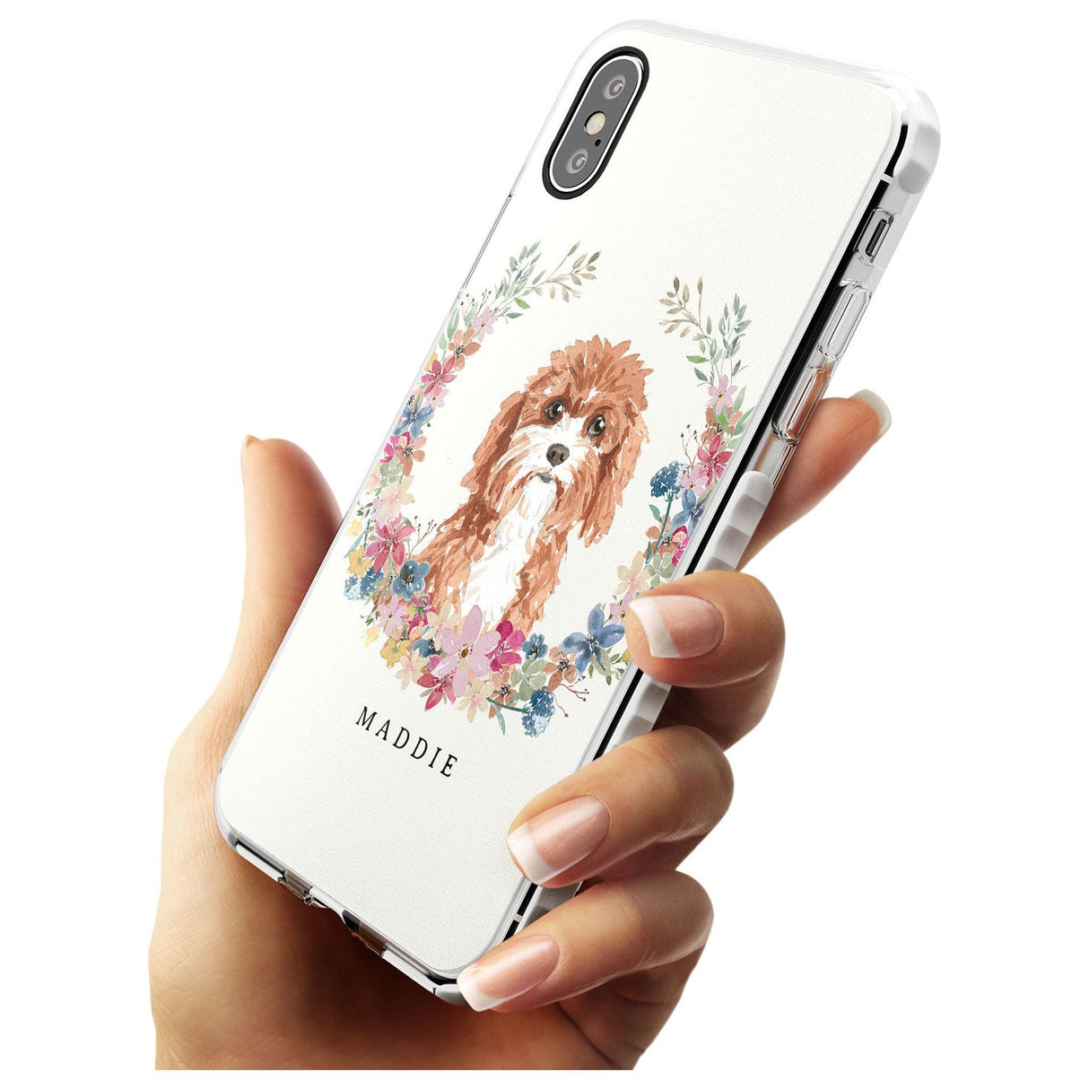 Cavapoo - Watercolour Dog Portrait Impact Phone Case for iPhone X XS Max XR